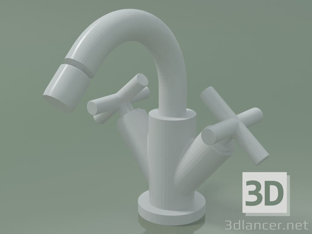 3D Modell Einloch-Bidetmischer mit Abfall (24 510 892-10) - Vorschau