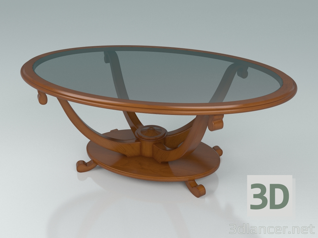 3d model Oval coffee table (art.76174) - preview