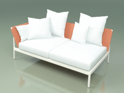 Módulo de sofá à direita 004 (Metal Milk, Batyline Orange)