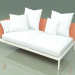 3d model Módulo de sofá derecha 004 (Metal Milk, Batyline Orange) - vista previa