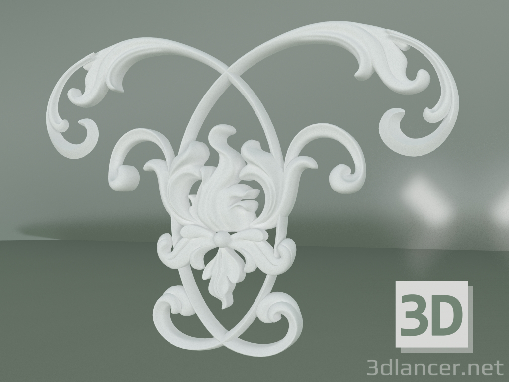 3d model Elemento decorativo de estuco ED027 - vista previa