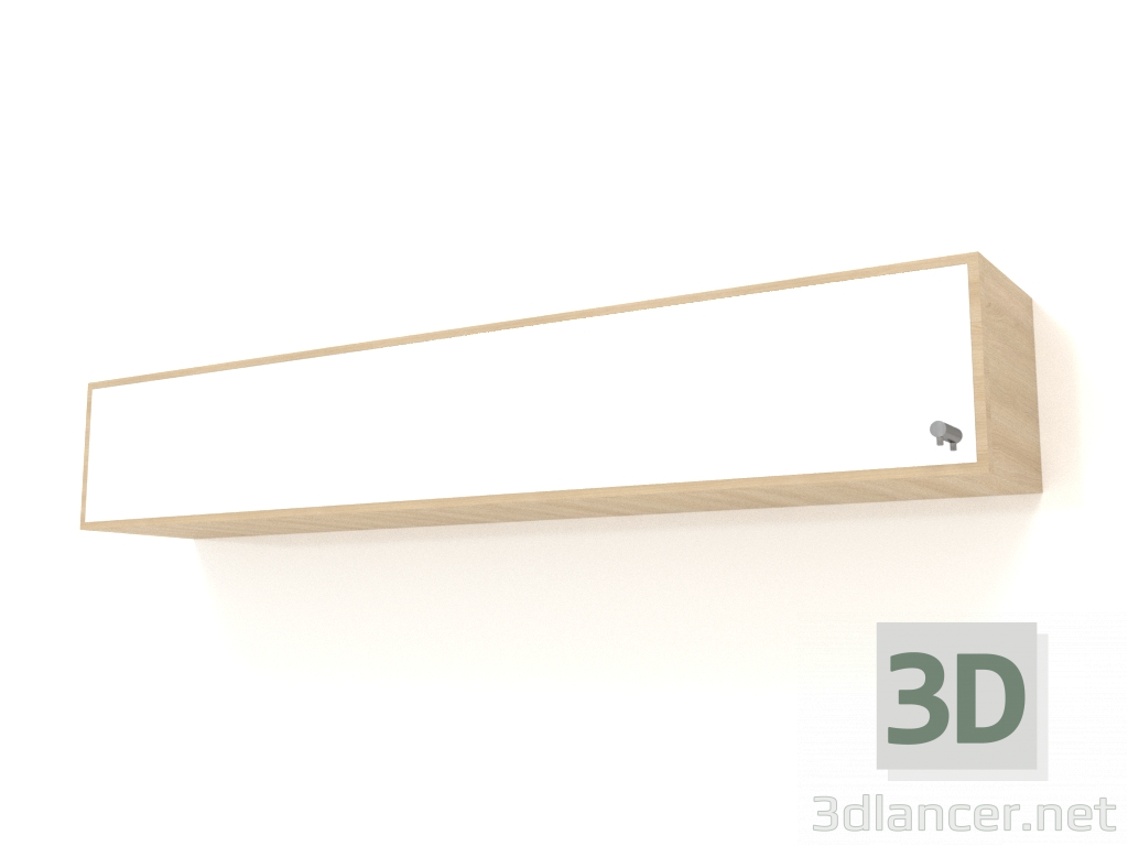 modello 3D Specchio con cassetto ZL 09 (1200x200x200, legno bianco) - anteprima