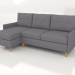 3d model West corner 3-seater folding sofa - preview