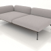 3d model Módulo de sofá de 2,5 plazas de fondo con reposabrazos 110 a la izquierda (tapizado de cuero en el e - vista previa