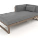 3D Modell Modulares Sofa, Abschnitt 2 links (Bronze) - Vorschau