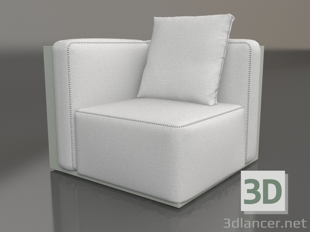 3D Modell Sofamodul, Abschnitt 6 (Zementgrau) - Vorschau