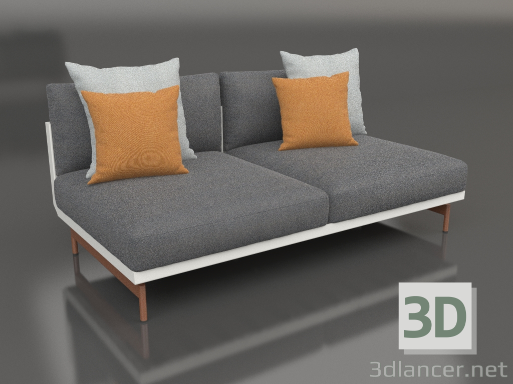 Modelo 3d Módulo de sofá, seção 4 (cinza ágata) - preview