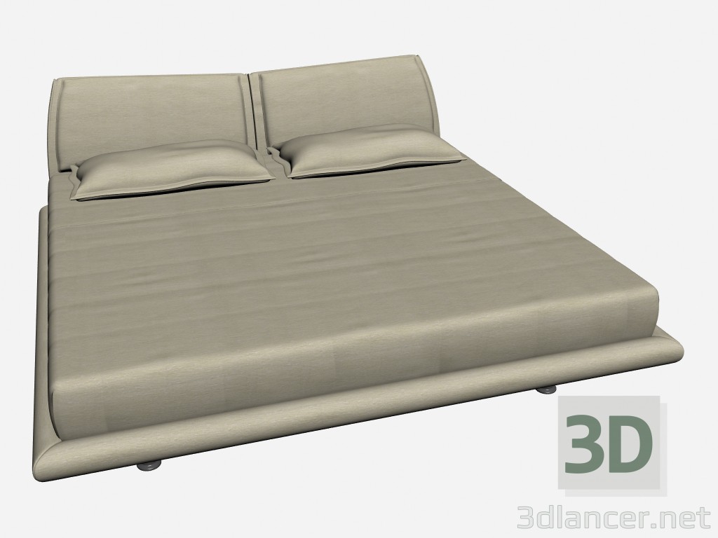 3 डी मॉडल बिस्तर डबल ब्रिस्टल - पूर्वावलोकन