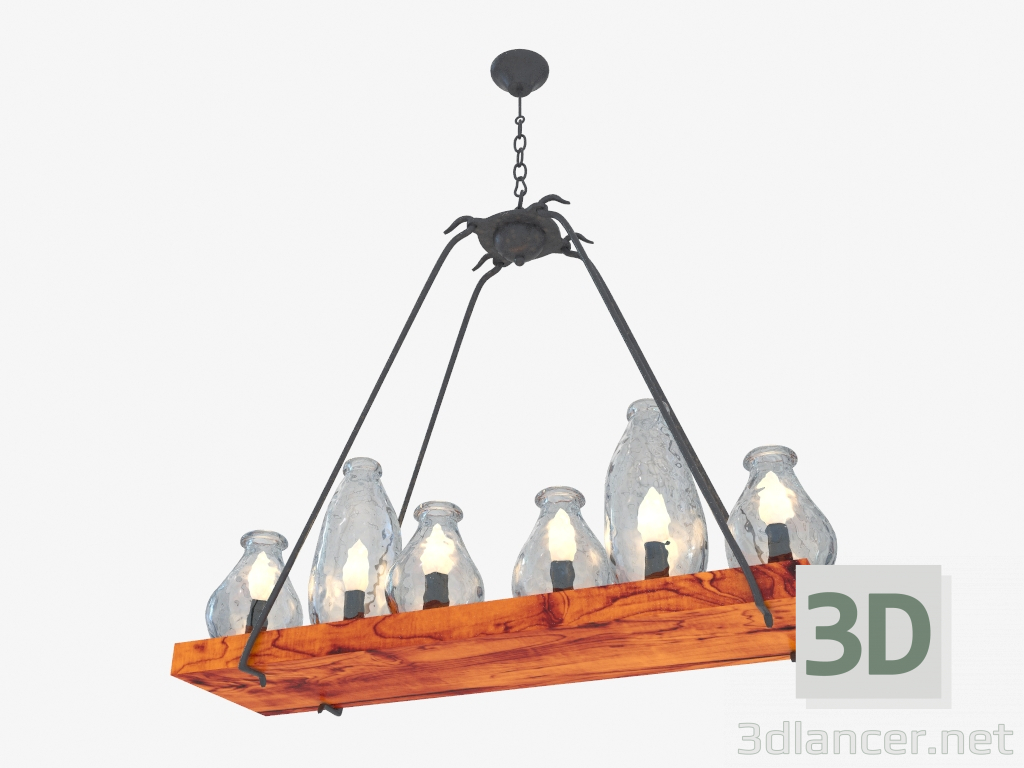 3D Modell Hängelampe FLASK (H100-66-R) - Vorschau