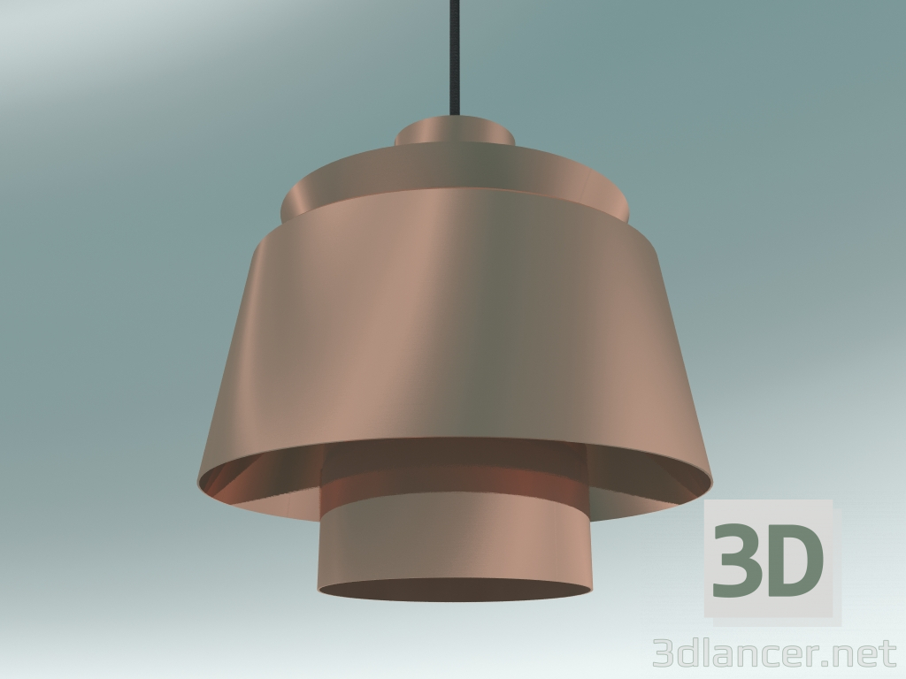 modello 3D Lampada a sospensione Utzon (JU1, Ø22cm, H 23cm, Rame lucido) - anteprima