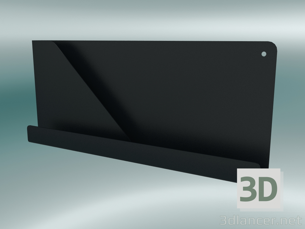 modello 3D Ripiano ripiegato (51x22 cm, nero) - anteprima