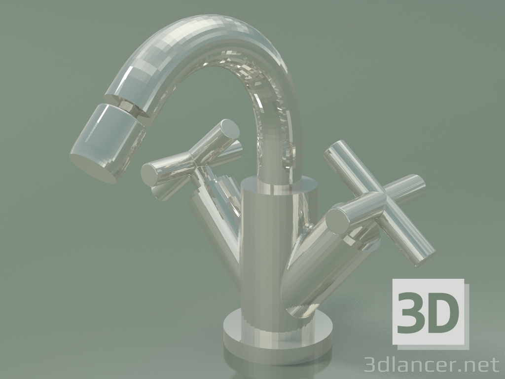 3D Modell Einloch-Bidetmischer mit Abfall (24 510 892-08) - Vorschau