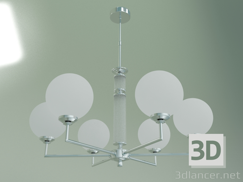 modello 3D Lampadario ARTU VETRO ART-ZW-6 (N) G - anteprima