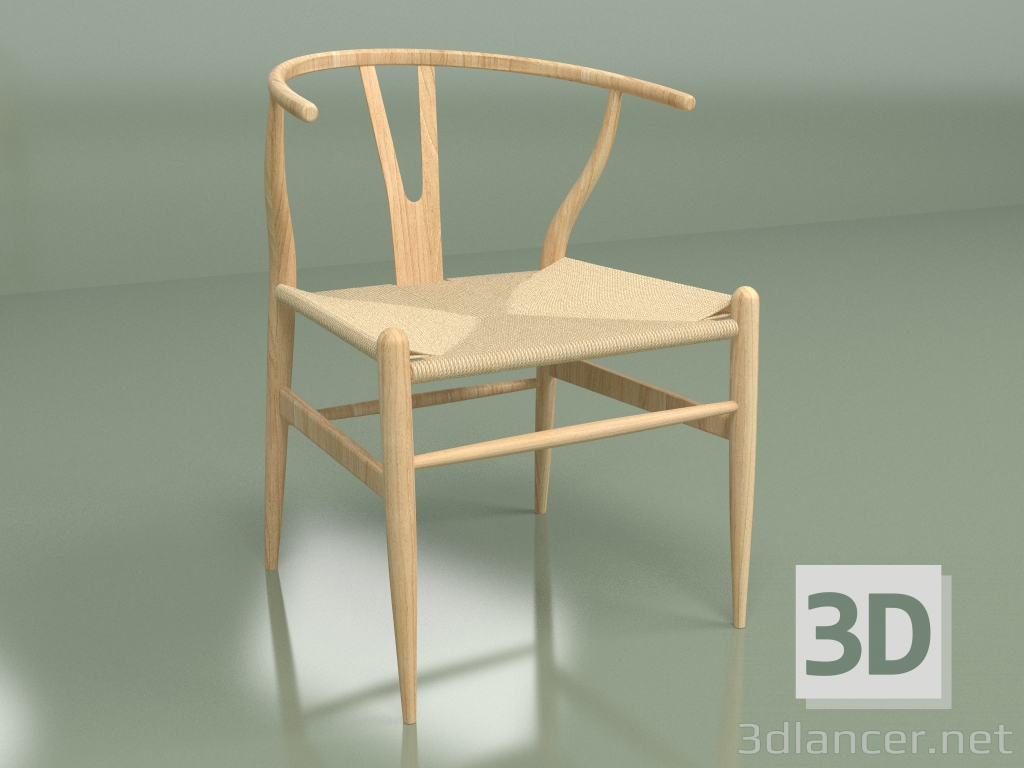 3d model Chair Wishbone (solid maple) - preview