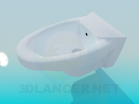 3d model Bidet is attached to the wall - preview 3d model Bidet is attached to the wall - preview