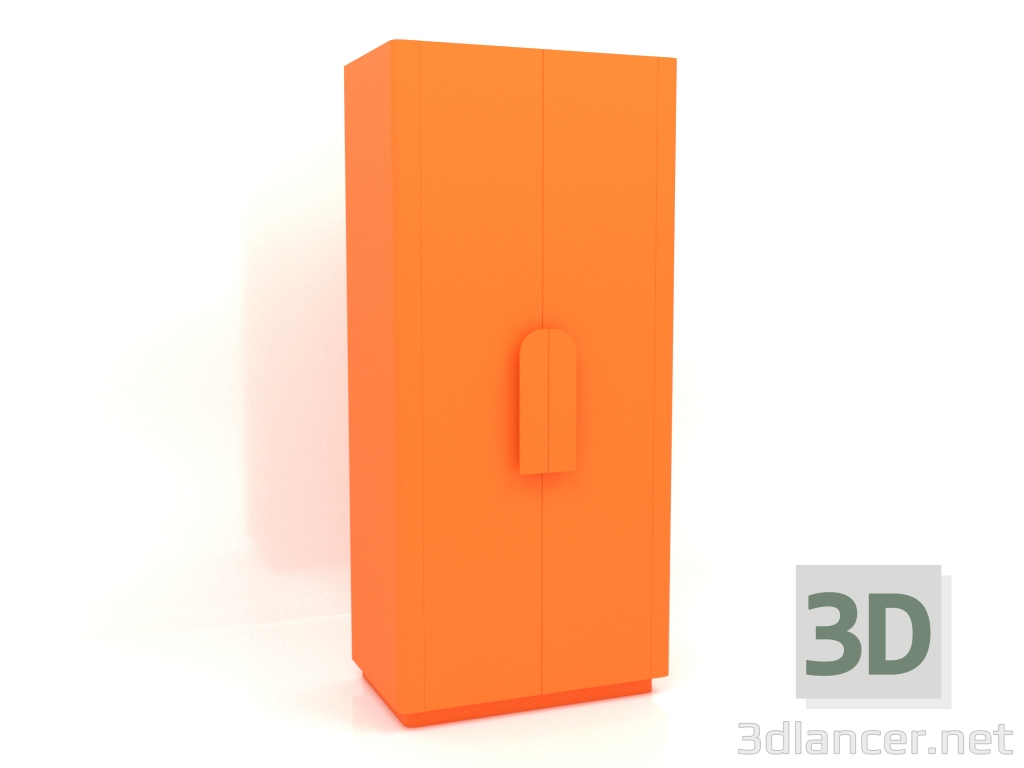 3D modeli Gardırop MW 04 boya (seçenek 2, 1000x650x2200, parlak parlak turuncu) - önizleme