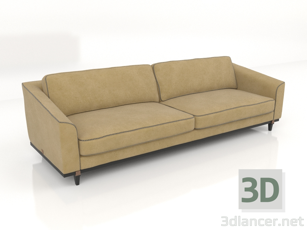 3d model 3-seater sofa (S529) - preview