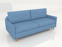 West straight 3-seater folding sofa
