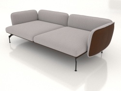 Módulo de sofá 2,5 lugares de profundidade com braços 85 (estofamento em couro na parte externa)