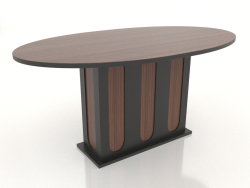 Dining table OVAL 1600x900 mm (ash walnut)