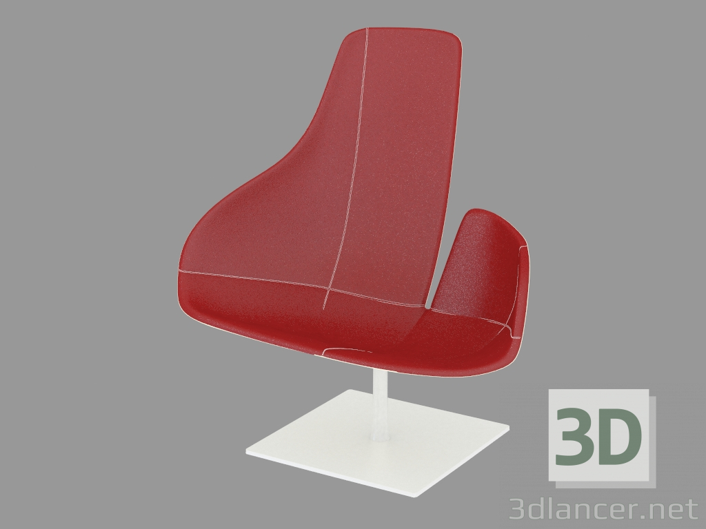 3d model Armchair with high leg - preview