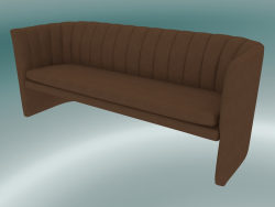 Preguiçoso triplo do sofá (SC26, H 75cm, 185x65cm, veludo 4 argila)