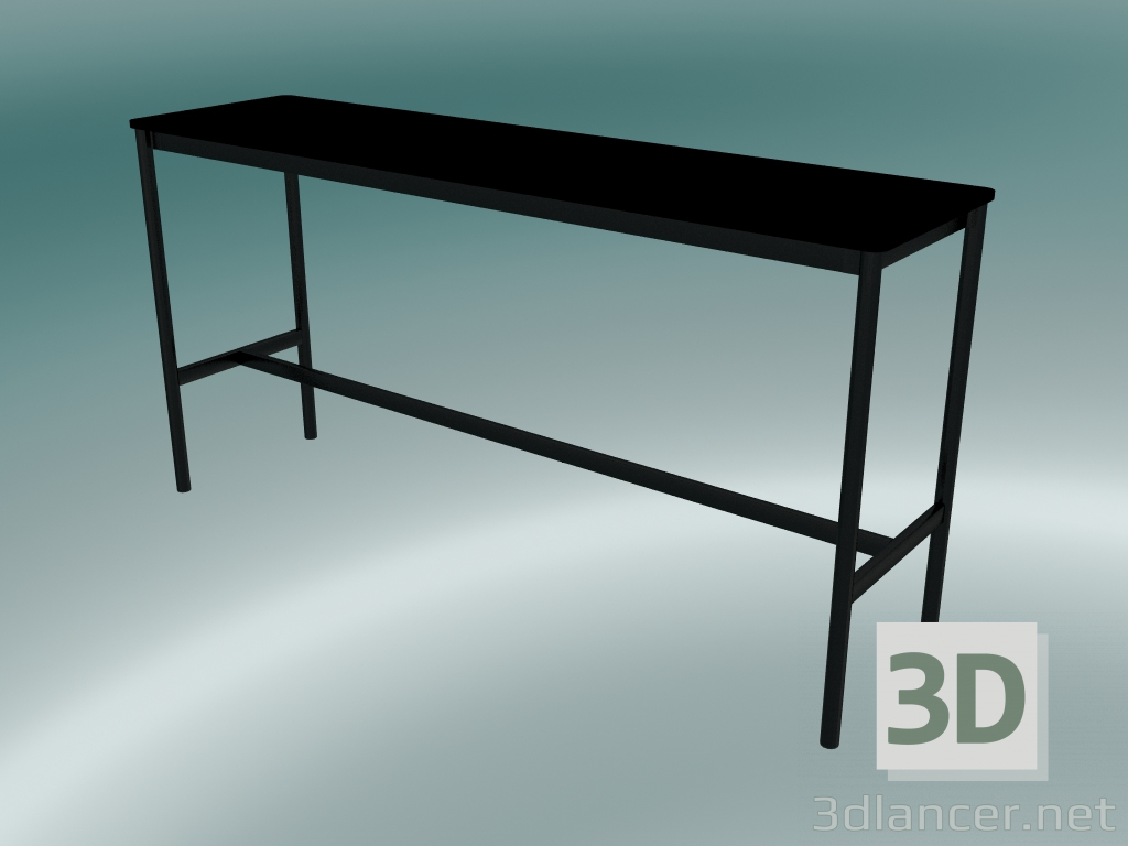 3d model Rectangular table Base High 50x190x95 (Black) - preview