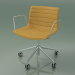 3D Modell Stuhl 3128 (5 Räder, mit Armlehnen, Chrom, mit abnehmbarer Lederausstattung) - Vorschau