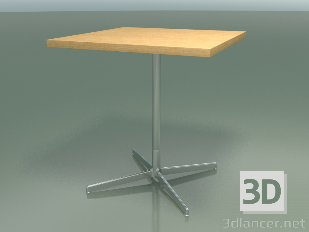 3D Modell Quadratischer Tisch 5565 (H 74 - 70x70 cm, natürliche Eiche, LU1) - Vorschau