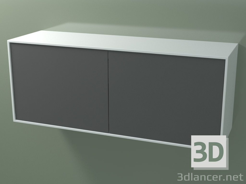 modèle 3D Boîte double (8AUEBA03, Glacier White C01, HPL P05, L 120, P 36, H 48 cm) - preview