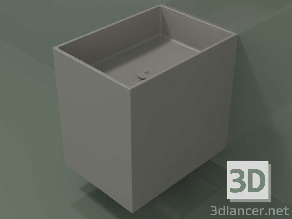 3d model Wall-mounted washbasin (02UN13301, Clay C37, L 36, P 50, H 48 cm) - preview