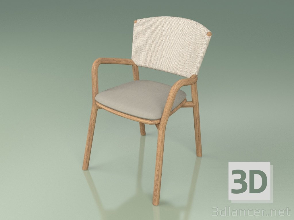 3D Modell Stuhl 061 (Sand, Teak) - Vorschau