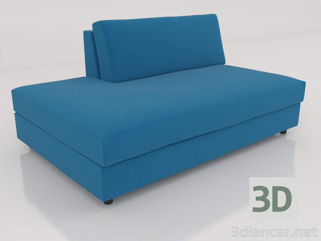 modèle 3D Module canapé 103 simple allongé à gauche - preview