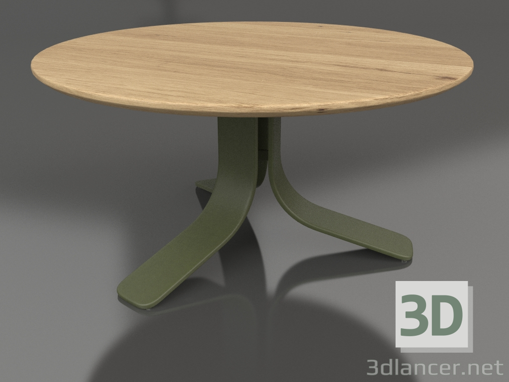 3d модель Кофейный стол Ø80 (Olive green, Iroko wood) – превью