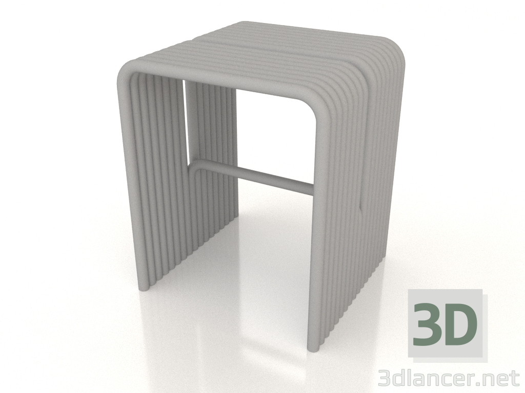 3d model Taburete (gris claro) - vista previa