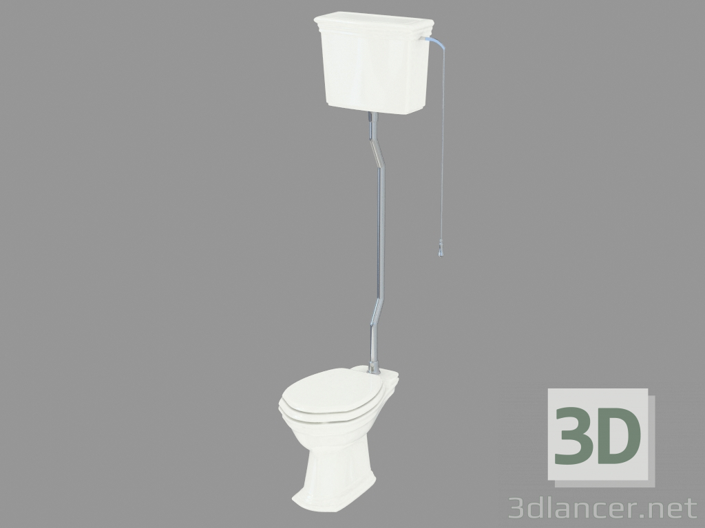 3d model WC with high tank Westminster - preview
