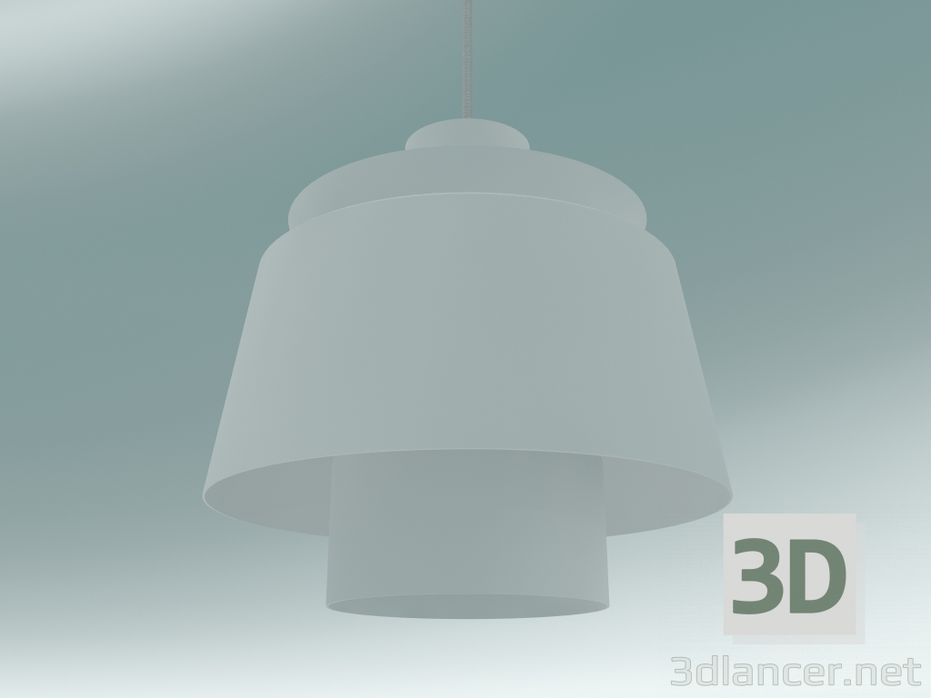 modello 3D Lampada a sospensione Utzon (JU1, Ø22cm, H 23cm, Bianco) - anteprima