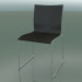 3d model Sliding chair, extra width, with leather seat upholstery (127) - preview