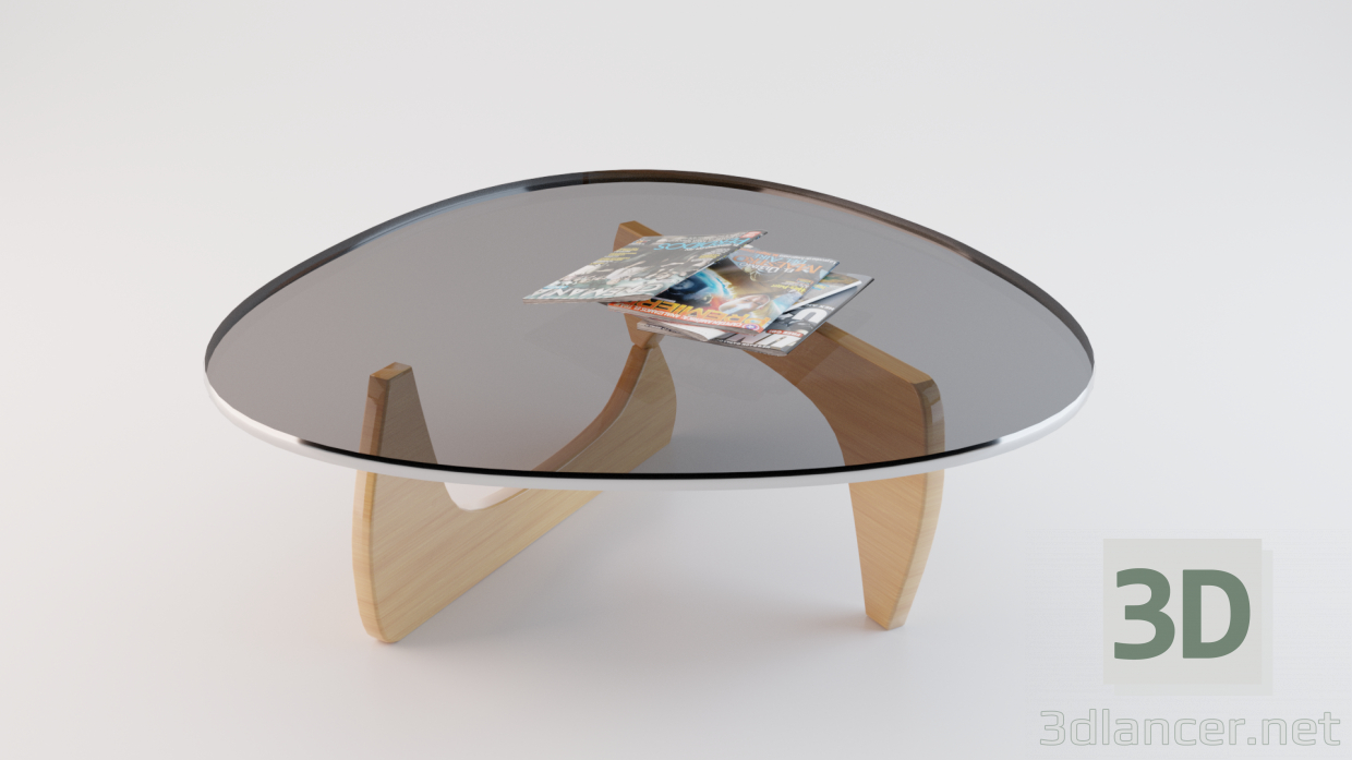 3D Modell Tisch (Vitra Orange Couchtisch) - Vorschau