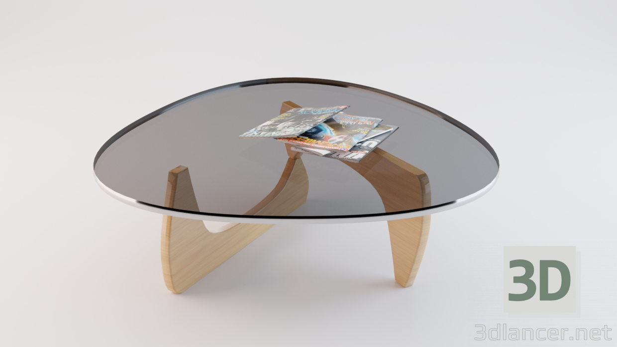 modèle 3D Table (Vitra Orange Coffee Table) - preview