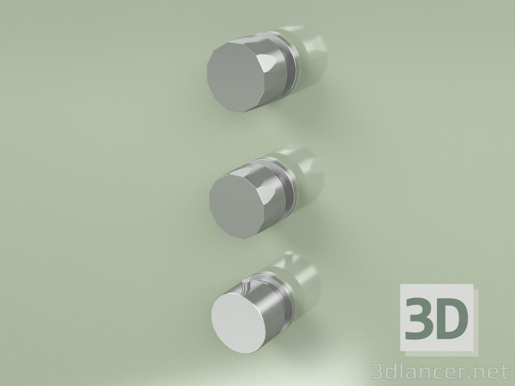 3 डी मॉडल 2 स्विच के साथ थर्मोस्टेटिक मिक्सर सेट (15 49 0, AS) - पूर्वावलोकन