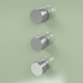 3d model Thermostatic mixer set with 2 switches (15 49 0, AS) - preview