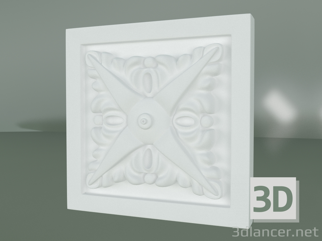 modello 3D Elemento decorativo in stucco ED029 - anteprima