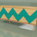 modèle 3D Commode Granny Woo (turquoise, placage clair) - preview