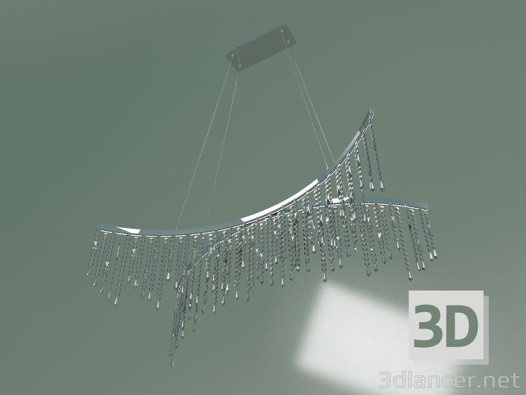 modello 3D Lampadario a LED da soffitto 90035-2 (cromo) - anteprima