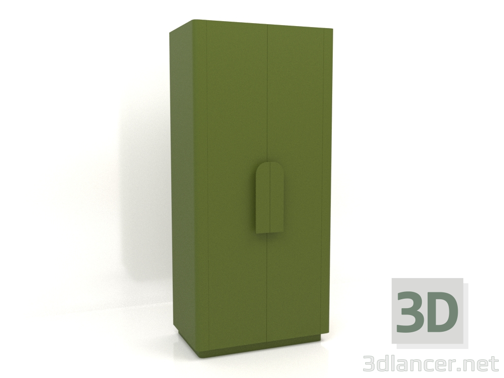 3d model Wardrobe MW 04 paint (option 2, 1000x650x2200, green) - preview