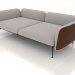 Modelo 3d Módulo de sofá 2,5 lugares de profundidade com braços 110 (estofamento em couro na parte externa) - preview