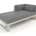3D Modell Modulares Sofa, Abschnitt 2 links (Zementgrau) - Vorschau