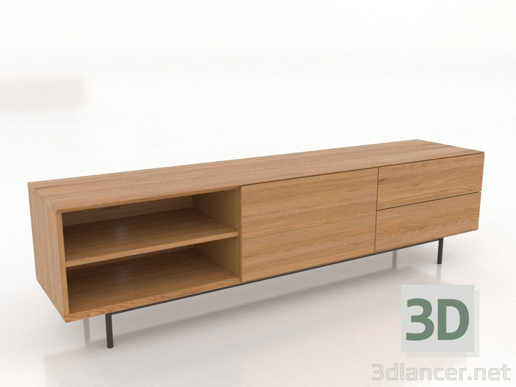 3D modeli TV dolabı 2 1800 mm (doğal meşe) - önizleme 3D modeli TV dolabı 2 1800 mm (doğal meşe) - önizleme