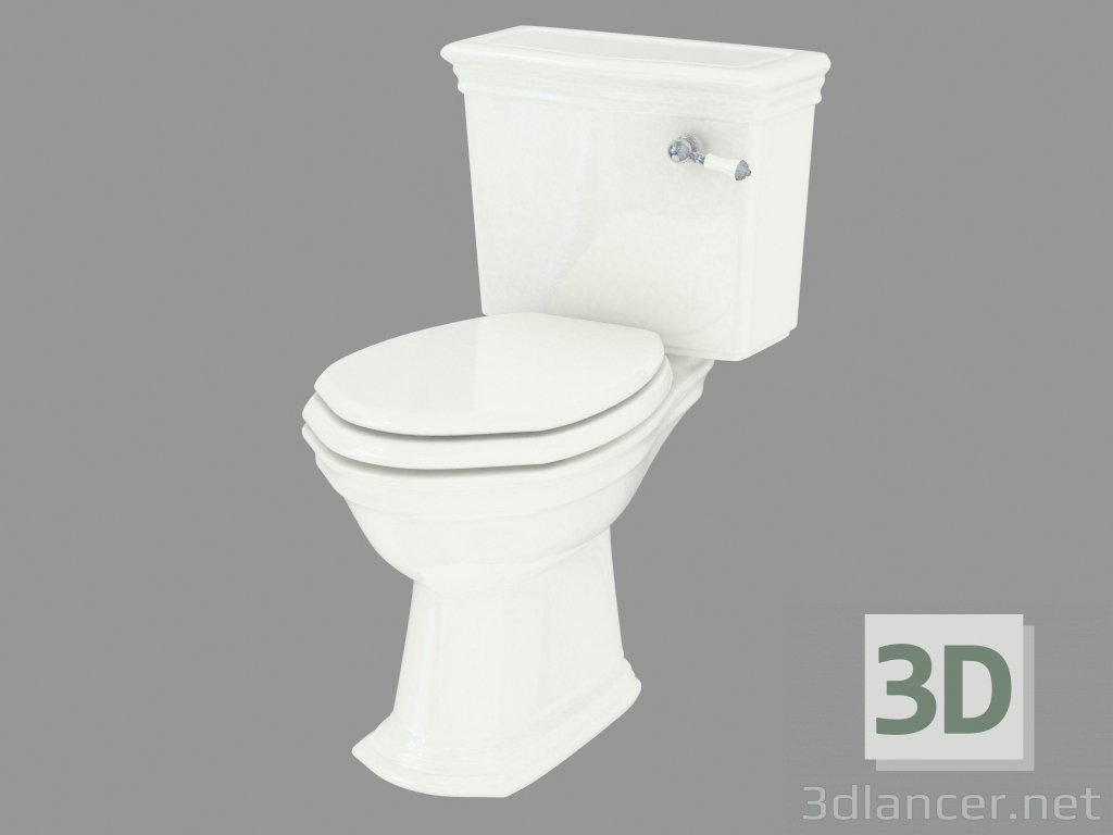 3d model Toilet bowl with Westminster cistern - preview